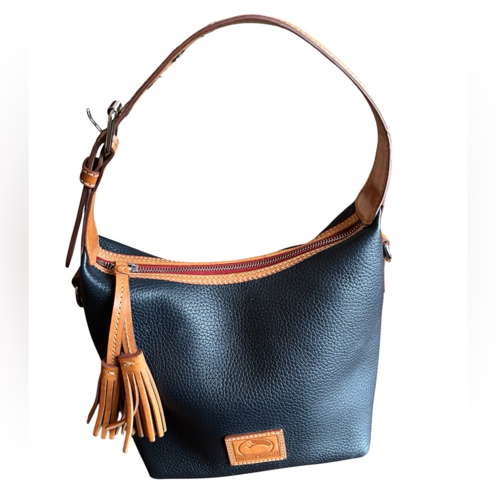 Dooney & Bourke Midnight Blue and Tan Hobo Bag